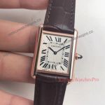ZF Factory Tank Louis Cartier Rose Gold Watch - Swiss Quality - Replicawatchespro